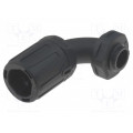 166-22202; 90° angled connector; ØBraid : 16mm; polyamide; HelaGuard; IP66; HELLERMANNTYTON
