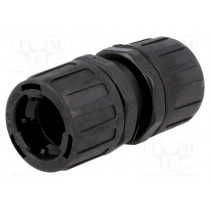 166-24600; Connector; ØBraid : 16mm; polyamide; HelaGuard; -50÷135°C; IP66; HELLERMANNTYTON