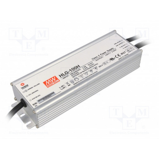 HLG-100H-24B; Power supply: switched-mode; LED; 96W; 24VDC; 4A; 90÷305VAC; IP67; MEAN WELL