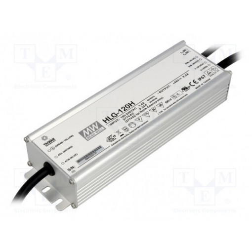 HLG-120H-12B; Power supply: switched-mode; LED; 120W; 12VDC; 10A; 90÷305VAC; IP67; MEAN WELL