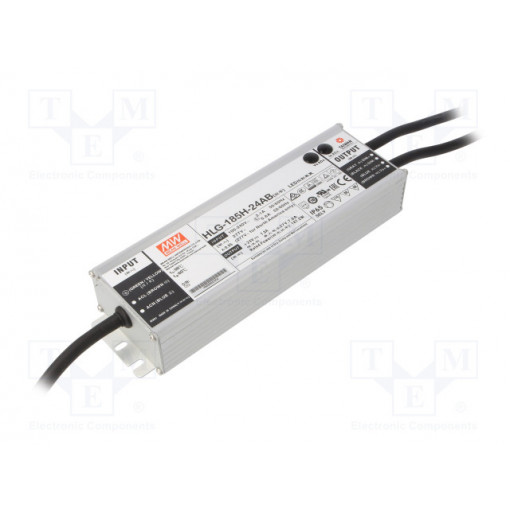 HLG-185H-24AB; Power supply: switched-mode; LED; 187.2W; 24VDC; 22÷27VDC; IP65; MEAN WELL