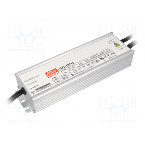 HLG-185H-C700B; Power supply: switched-mode; LED; 200W; 143÷286VDC; 700mA; IP67; MEAN WELL