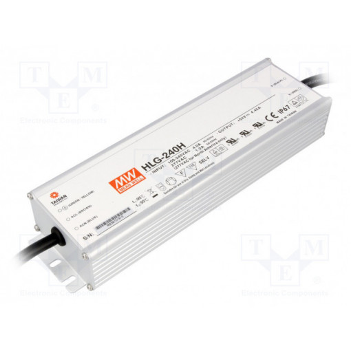 HLG-240H-24; Power supply: switched-mode; LED; 240W; 24VDC; 10A; 90÷305VAC; IP67; MEAN WELL