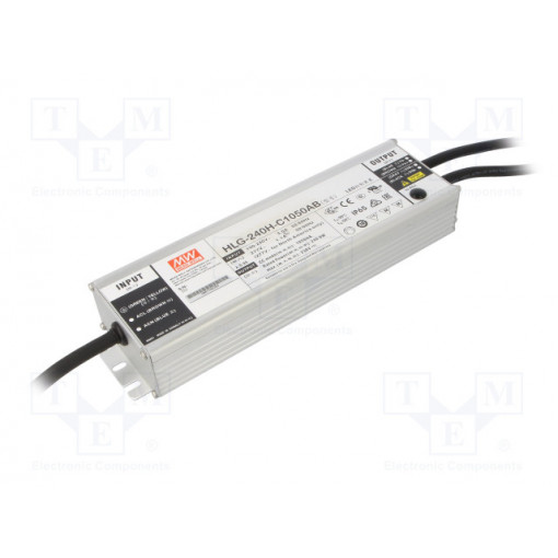 HLG-240H-C1050AB; Power supply: switched-mode; LED; 249.9W; 119÷238VDC; 525÷1050mA; MEAN WELL