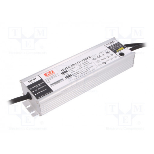 HLG-240H-C1750AB; Power supply: switched-mode; LED; 250.25W; 71÷143VDC; 875÷1750mA; MEAN WELL