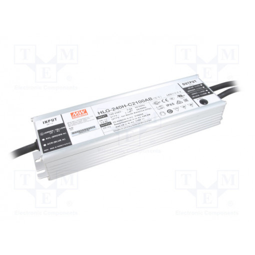 HLG-240H-C2100AB; Power supply: switched-mode; LED; 249.9W; 59÷119VDC; 1050÷2100mA; MEAN WELL