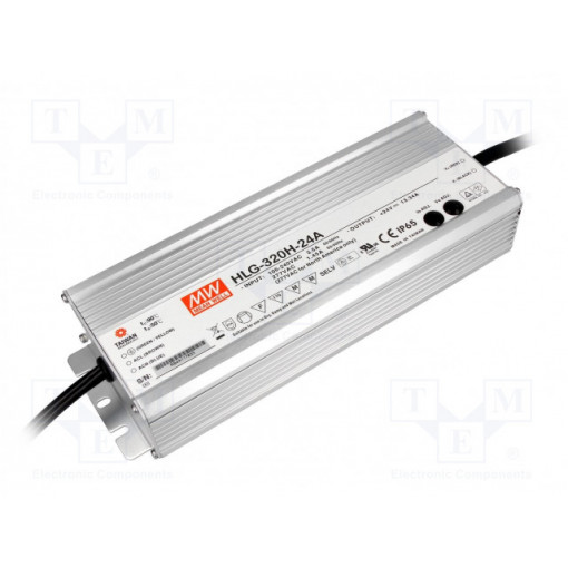 HLG-320H-24A; Power supply: switched-mode; LED; 320.16W; 24VDC; 21÷26VDC; IP65; MEAN WELL