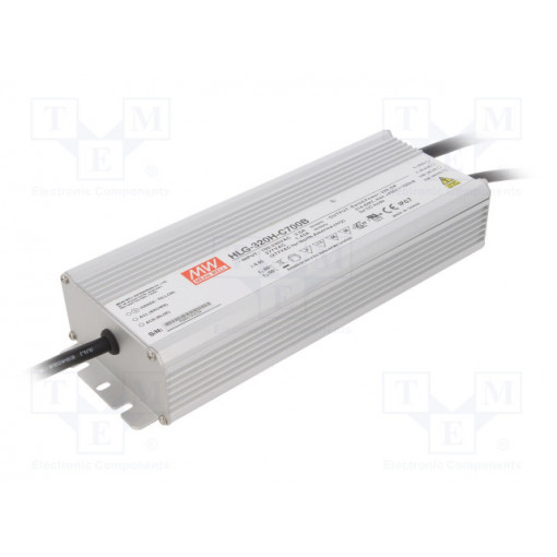 HLG-320H-C700B; Power supply: switched-mode; LED; 300W; 214÷428VDC; 700mA; IP67; MEAN WELL