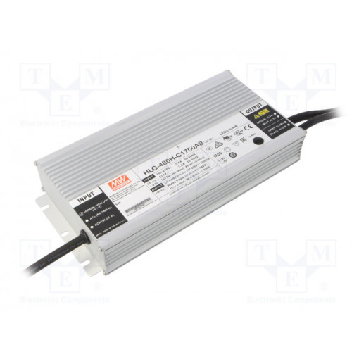 HLG-480H-C1750AB; Power supply: switched-mode; LED; 480W; 137÷274VDC; 875÷1750mA; MEAN WELL