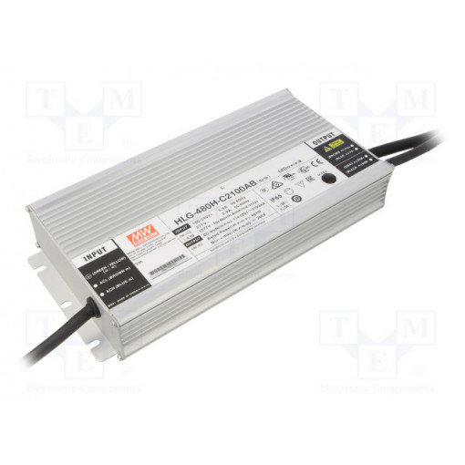 HLG-480H-C2100AB; Power supply: switched-mode; LED; 481W; 114÷229VDC; 1050÷2100mA; MEAN WELL