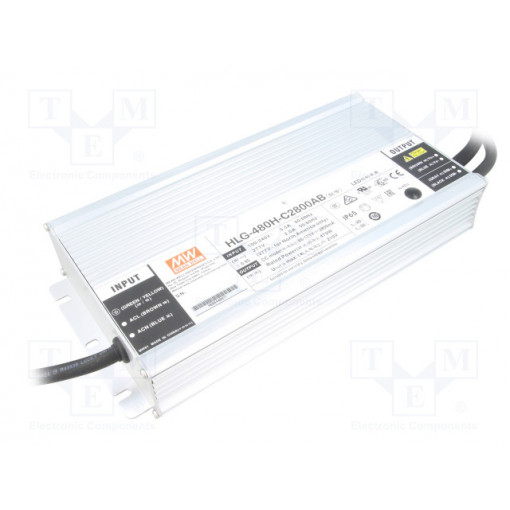 HLG-480H-C2800AB; Power supply: switched-mode; LED; 479W; 85÷171VDC; 1400÷2800mA; MEAN WELL