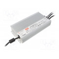 HLG-600H-12; Power supply: switched-mode; LED; 480W; 12VDC; 40A; 90÷305VAC; IP67; MEAN WELL