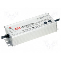 HLG-60H-48A; Power supply: switched-mode; LED; 62.4W; 48VDC; 44÷53VDC; IP65; MEAN WELL