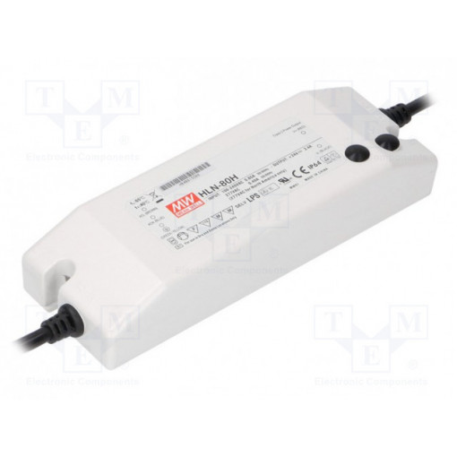 HLN-80H-15A; Power supply: switched-mode; LED; 75W; 15VDC; 13.5÷17VDC; 3÷5A; MEAN WELL