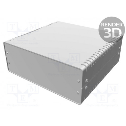 1402KV; Enclosure: with panel; vented; 1402; X: 254mm; Y: 244mm; Z: 99mm; HAMMOND