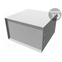 1458VD5B; Enclosure: with panel; 1458; X: 203mm; Y: 203mm; Z: 127mm; blue; HAMMOND