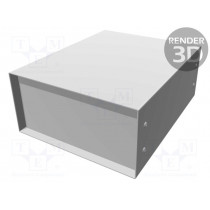 1458VE4B; Enclosure: with panel; 1458; X: 203mm; Y: 254mm; Z: 102mm; blue; HAMMOND