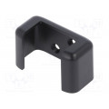 1552CHBK; Wall-mounted holder; Colour: black; HAMMOND