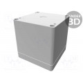 1554EE2GY; Enclosure: multipurpose; X: 90mm; Y: 90mm; Z: 90mm; 1554; grey; HAMMOND