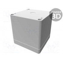 1554EE2GY; Enclosure: multipurpose; X: 90mm; Y: 90mm; Z: 90mm; 1554; grey; HAMMOND