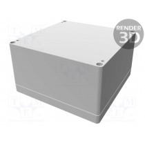 1554S2GY; Enclosure: multipurpose; X: 160mm; Y: 160mm; Z: 90mm; 1554; grey; HAMMOND