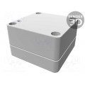 1555B2GY; Enclosure: multipurpose; X: 65mm; Y: 65mm; Z: 40mm; 1555; grey; HAMMOND