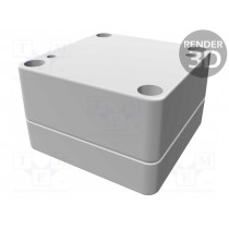 1555B2GY; Enclosure: multipurpose; X: 65mm; Y: 65mm; Z: 40mm; 1555; grey; HAMMOND