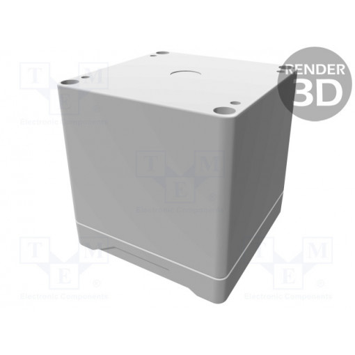 1555EEGY; Enclosure: multipurpose; X: 90mm; Y: 90mm; Z: 90mm; 1555; ABS; grey; HAMMOND