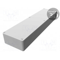 1590WBX2; Enclosure: multipurpose; X: 70mm; Y: 254mm; Z: 35mm; 1590W; aluminium; HAMMOND