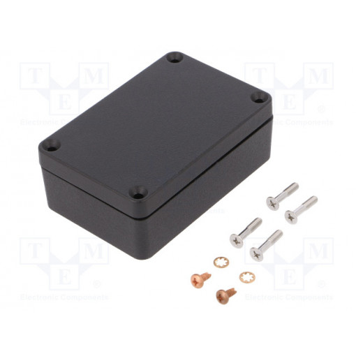 1590Z062BK; Enclosure: multipurpose; X: 64mm; Y: 98mm; Z: 36mm; 1590Z; aluminium; HAMMOND