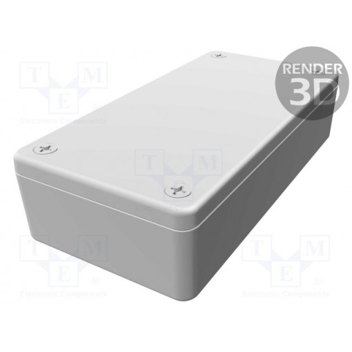 1591XXAGY; Enclosure: multipurpose; X: 51mm; Y: 100mm; Z: 26mm; 1591XX; ABS; grey; HAMMOND