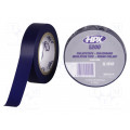 IL1510; Tape: electrical insulating; W: 15mm; L: 10m; Thk: 0.15mm; blue; 241%; HPX