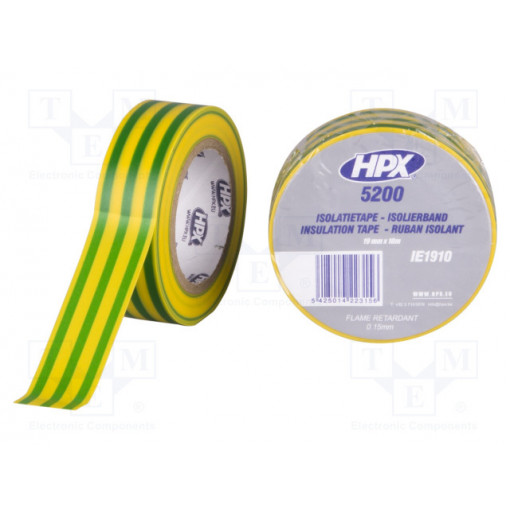 IE1910; Tape: electrical insulating; W: 19mm; L: 10m; Thk: 0.15mm; rubber; HPX