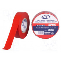 IR1920; Tape: electrical insulating; W: 19mm; L: 20m; Thk: 0.15mm; red; 125%; HPX