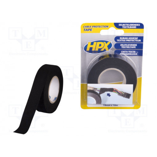 TP1910; Tape: fixing; W: 19mm; L: 10m; black; HPX