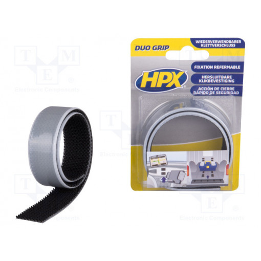 DG2500; Tape: fixing; W: 25mm; L: 0.5m; double-sided; black; HPX