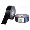 PE4850; Tape: duct; W: 48mm; L: 50m; Thk: 0.2mm; black; natural rubber; 12%; HPX