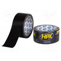 CB5010; Tape: duct; W: 48mm; L: 10m; Thk: 0.3mm; black; natural rubber; 12%; HPX CB5010; Tape: duct; W: 48mm; L: 10m; Thk: 0.3mm; black; natural rubber; 12%; HPX