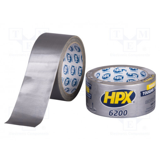 CS5010; Tape: duct; W: 48mm; L: 10m; Thk: 0.3mm; silver; natural rubber; 12%; HPX CS5010; Tape: duct; W: 48mm; L: 10m; Thk: 0.3mm; silver; natural rubber; 12%; HPX