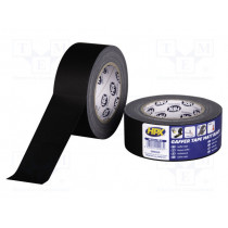 GB5025; Tape: duct; W: 48mm; L: 50m; Thk: 0.31mm; black; natural rubber; 12%; HPX
