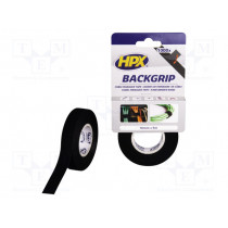 BG1605; Tape: fixing; W: 16mm; L: 5m; Thk: 1.25mm; black; max.100°C; HPX BG1605; Tape: fixing; W: 16mm; L: 5m; Thk: 1.25mm; black; max.100°C; HPX