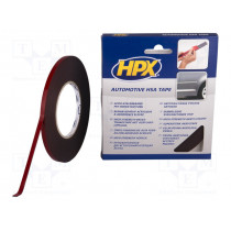 HSA002; Tape: fixing; W: 6mm; L: 10m; Thk: 1.1mm; double-sided; acrylic; HPX