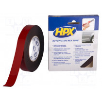 HSA006; Tape: fixing; W: 25mm; L: 10m; Thk: 1.1mm; double-sided; acrylic; HPX