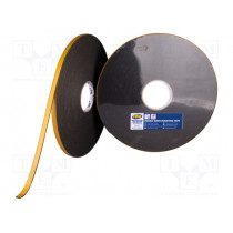 DA1225; Tape: fixing; W: 12mm; L: 10m; Thk: 3mm; double-sided; anthracite; HPX