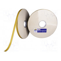 DW1925; Tape: fixing; W: 19mm; L: 25m; Thk: 3mm; double-sided; white; max.80°C; HPX