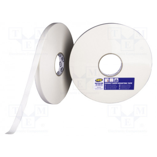 MW1950; Tape: fixing; W: 19mm; L: 50m; Thk: 1mm; double-sided; natural rubber; HPX