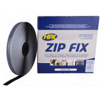 Z2025H; Tape: velcro; W: 20mm; L: 25m; Thk: 2.1mm; synthetic rubber; black; HPX