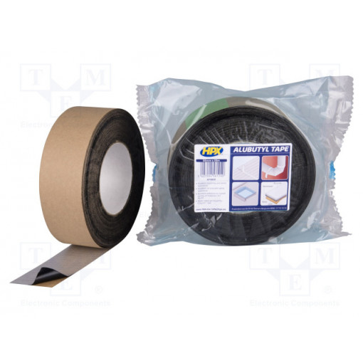 AY5020; Tape: sealing; W: 50mm; L: 20m; Thk: 0.5mm; black; butyl; aluminium; HPX AY5020; Tape: sealing; W: 50mm; L: 20m; Thk: 0.5mm; black; butyl; aluminium; HPX