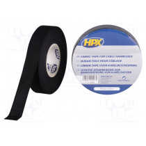 LI1925; Tape: fixing; W: 19mm; L: 25m; Thk: 0.18mm; rubber; black; max.105°C; HPX