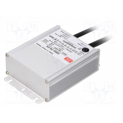 HSG-70-24; Power supply: switched-mode; LED; 72W; 24VDC; 1.8÷3A; 90÷305VAC; MEAN WELL